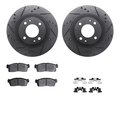 Dynamic Friction Co 8512-72079, Rotors-Drilled and Slotted-Black w/ 5000 Advanced Brake Pads incl. Hardware, Zinc Coated 8512-72079